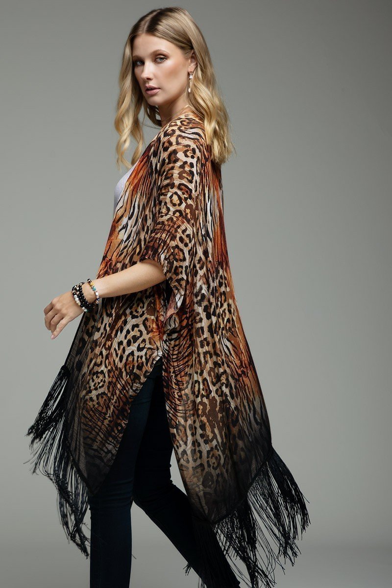 Gianna Leopard Kimono