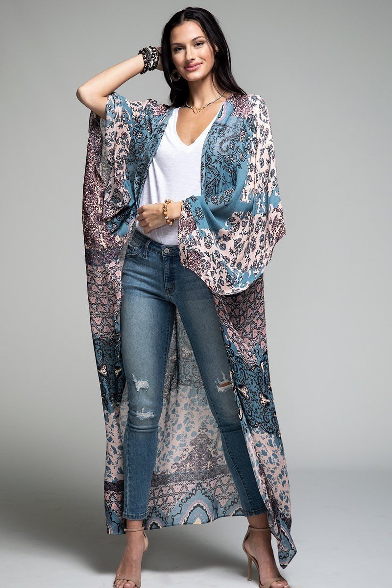 Demask Kimono Duster