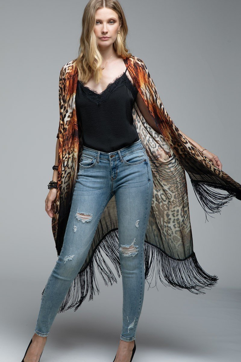 Gianna Leopard Kimono