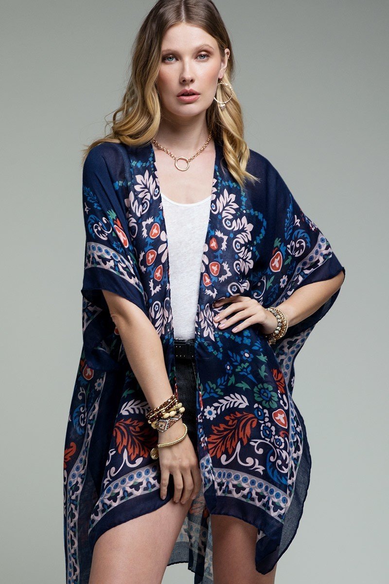 Summer Floral Kimono Duster