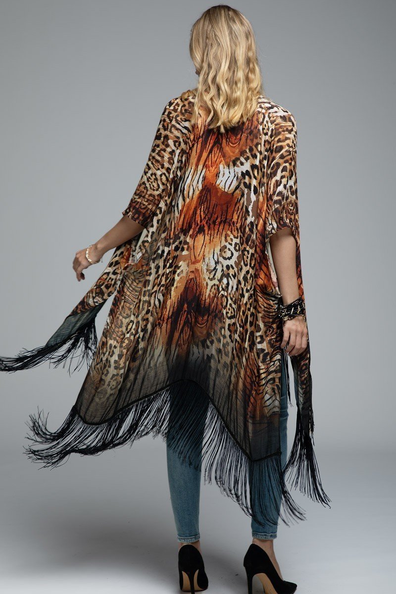 Gianna Leopard Kimono