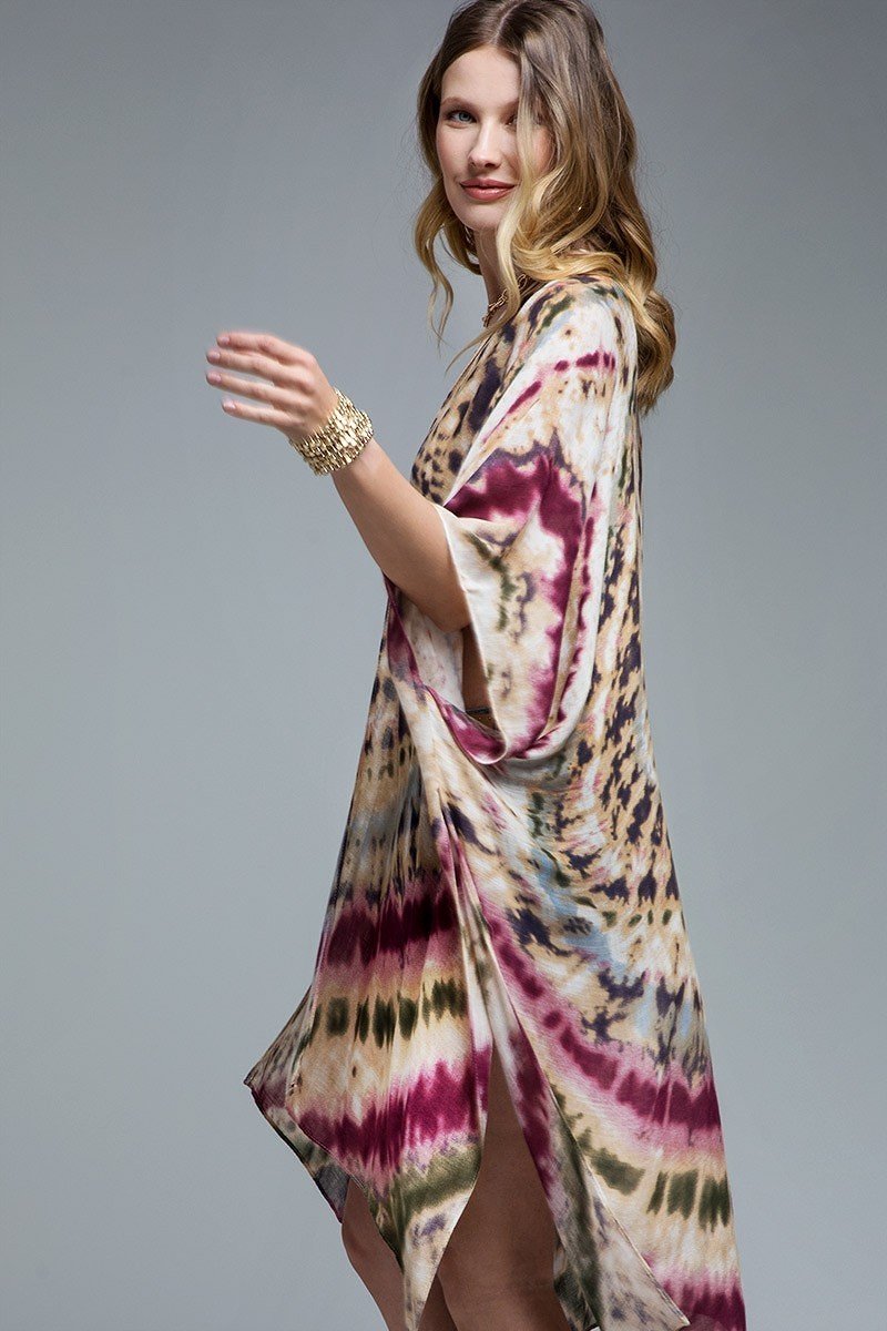 Charlotte Pink Tie Dye Kimono