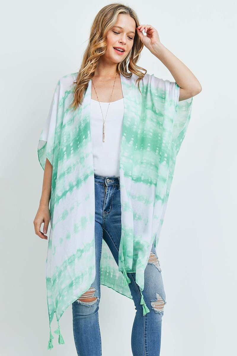 Evelyn Happy Vibe Abstract Dye Kimono