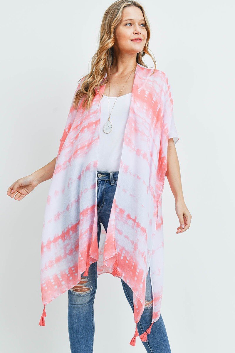 Evelyn Happy Vibe Abstract Dye Kimono