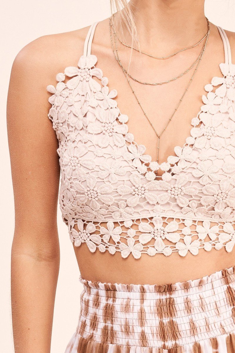 Daisy Crochet Lace Bralette